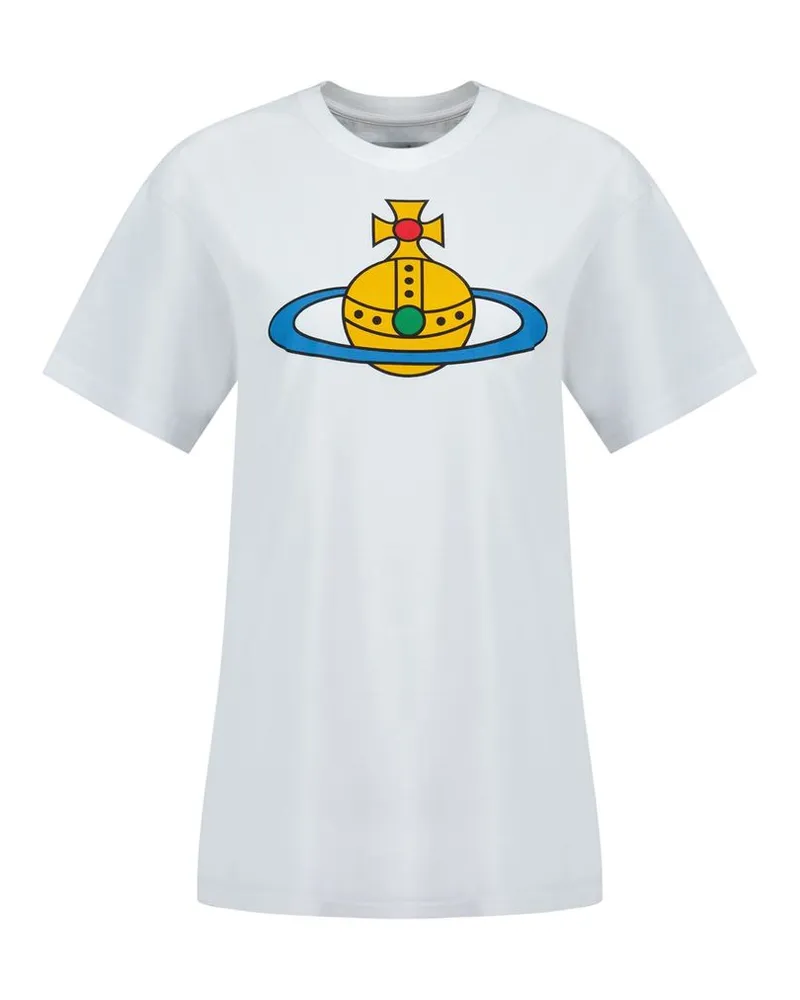 Vivienne Westwood Unisex Oversized Orb Classic T-Shirt -  Cotton White Concept-Store Ready-To-Wear White