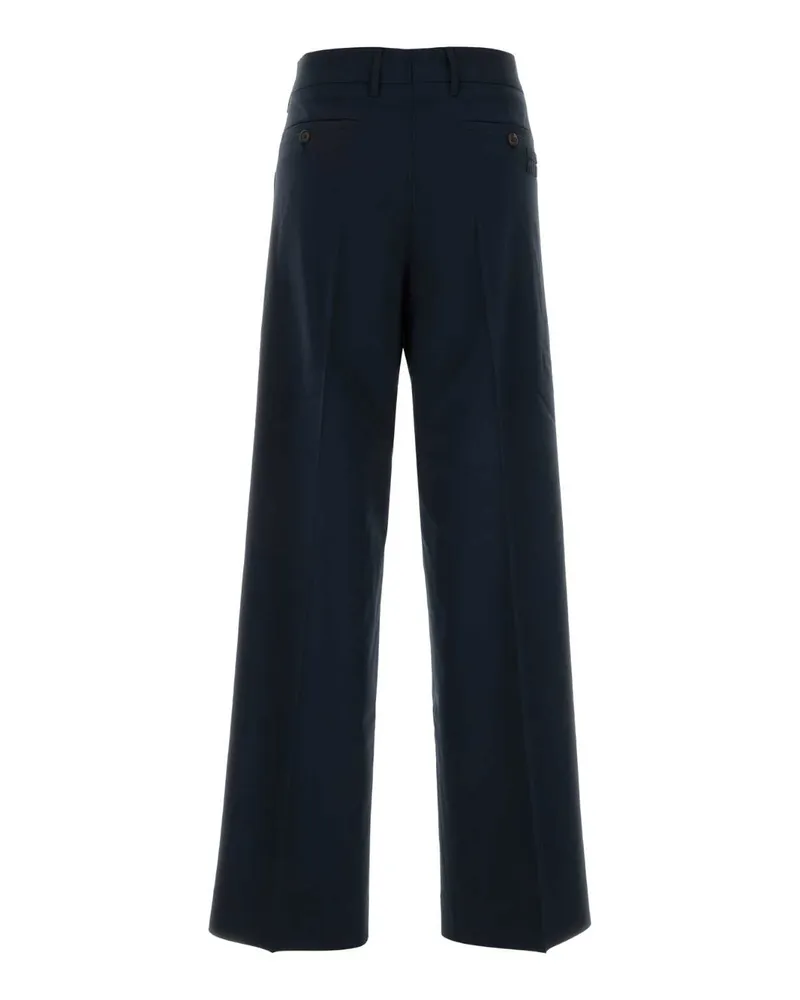 Miu Miu Women's Blue Stretch Wool Pant Bleu Pantaloni Navy