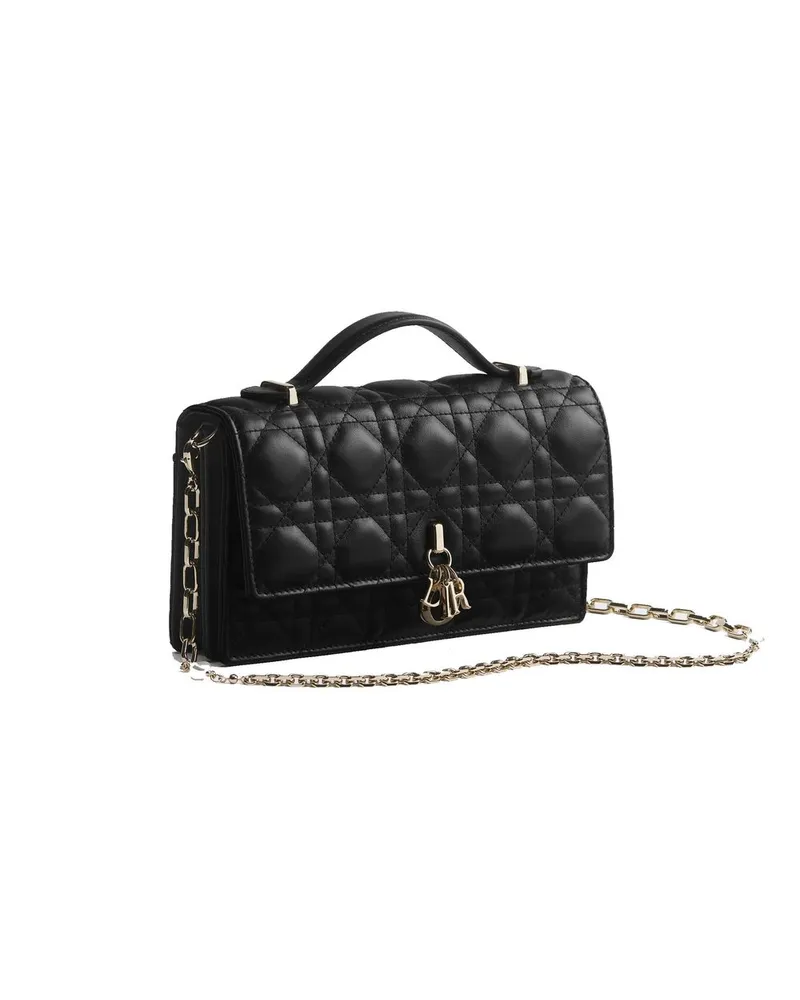 Dior Women's Black Leather Shoulder Bag Black