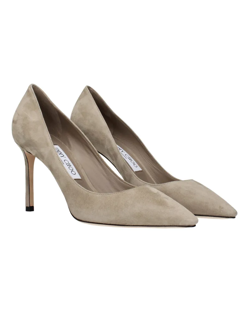Jimmy Choo Suede High Heel Pump — Gray Gray