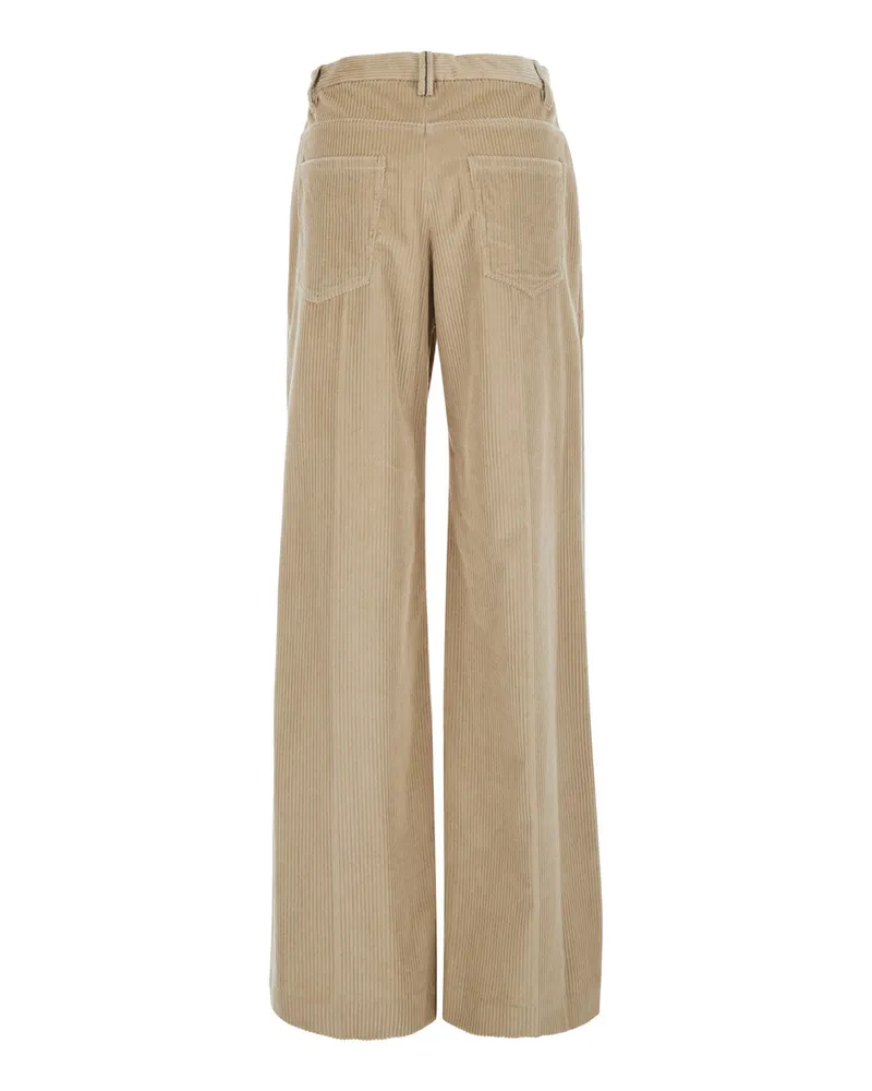 Brunello Cucinelli Corduroy Trousers — Beige Beige