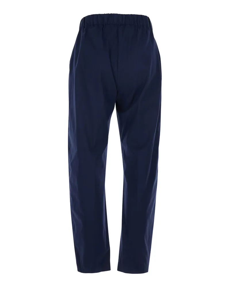 Semicouture Women's Pants Buddy Stretch Cotton Blue Trousers Blue