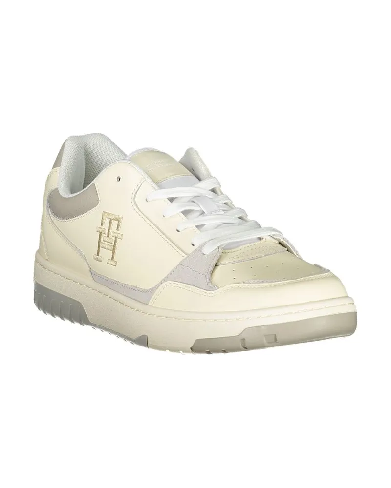 Tommy Hilfiger Logo-Embroidered Sneakers — Beige Beige