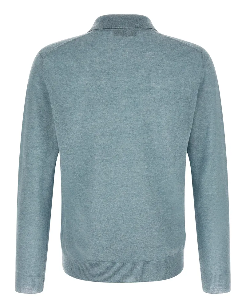 Zanone Cashmere Polo Polo Shirt — powder blue Powder