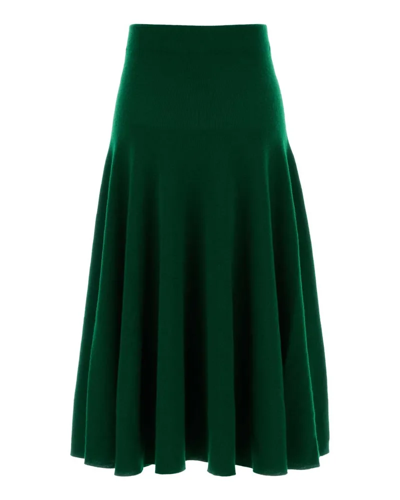 Tom Ford Pleated Wool Skirt — Green Green