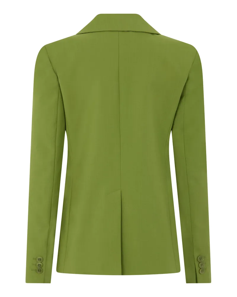 Max Mara Women's Single-Breasted Jacket Pistachio Virgin Wool Blazers Green
