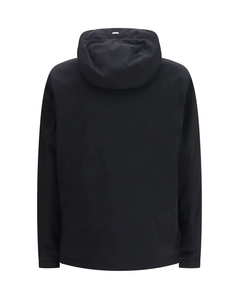 Herno Water-Repellent Nylon Jacket — Black Black