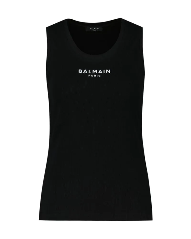 Balmain Women's Tank Top Paris -  Cotton Black Ready-To-Wear Tank-Tops Black