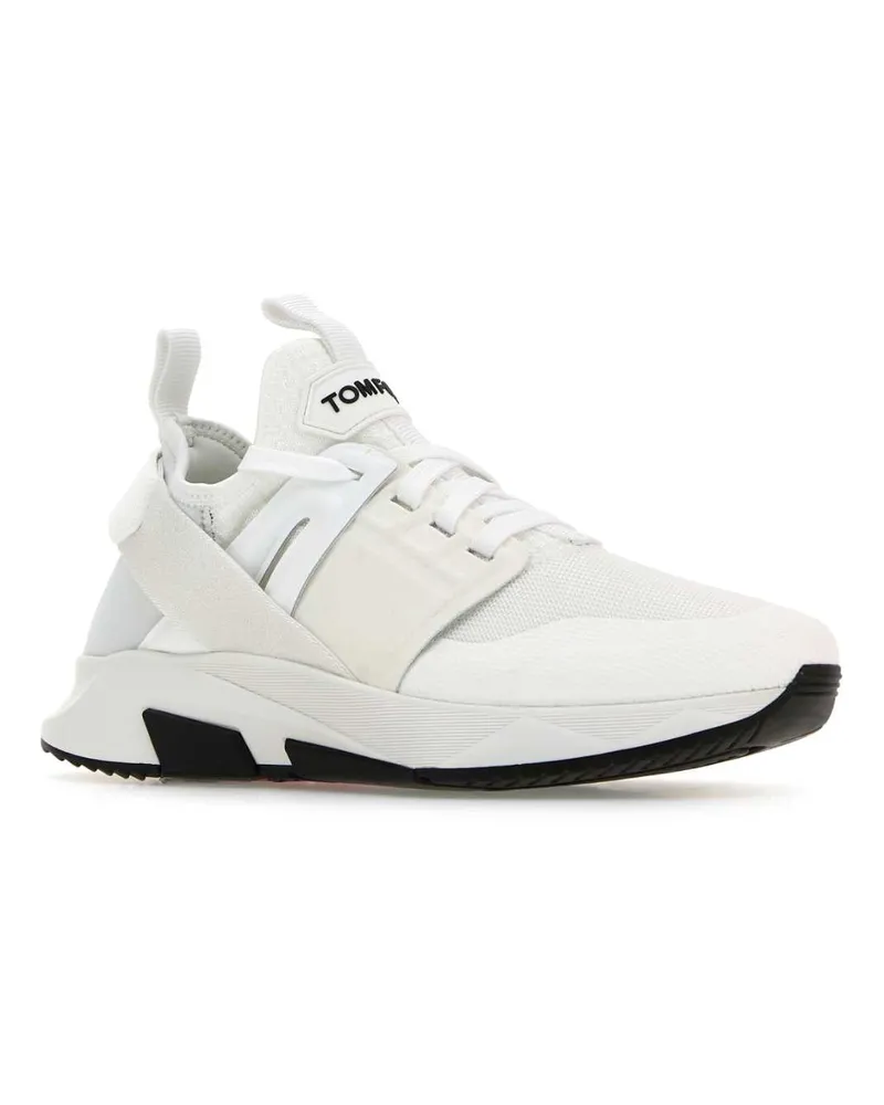 Tom Ford Men's White Jago Sneakers Whiteivory White
