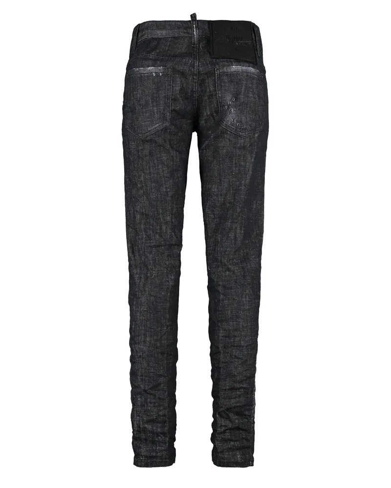 Dsquared2 Women's Jennifer 5-Pocket Jeans Black Cotton Straight-Leg Black
