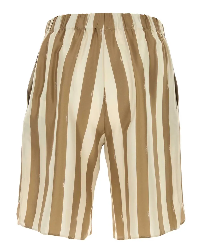 Fendi Men's Printed Silk Bermuda Shorts Chantilly-Nocciola Exterior Chantilly/nocciola Beige