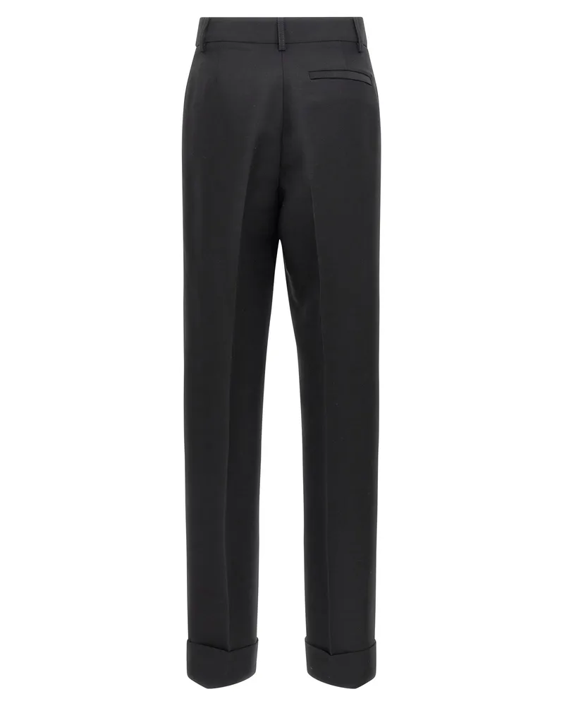 Ferragamo Pleated Trousers — Black Black