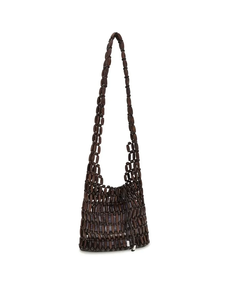 STAUD Women's Brown Wood Shoulder Bag Brown