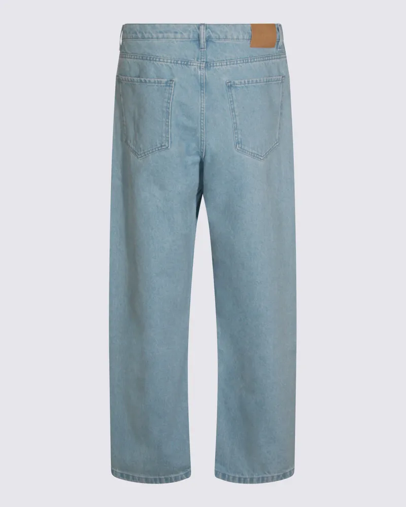 Kitsuné Men's Jeans Light Washed Indigo _100 % Co Blue