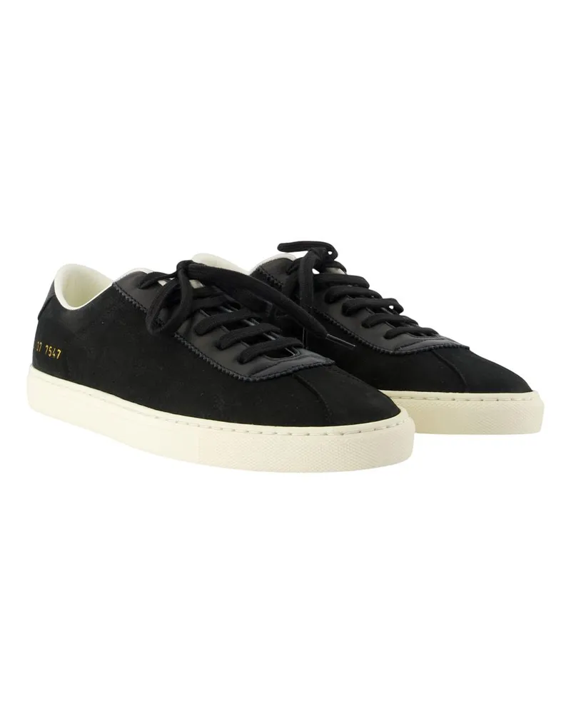 Common Projects Women's Downtown Edition Sneakers -  Leather Black Calfskin Shoes Black