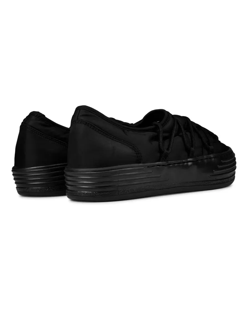Palm Angels Men's Snow Puffed Logo Sneakers Black Shoes Black