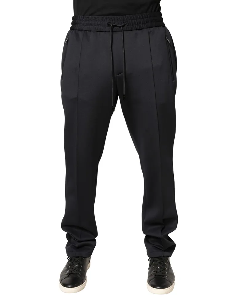 Dolce & Gabbana Polyester Drawstring Joggers — Black Black
