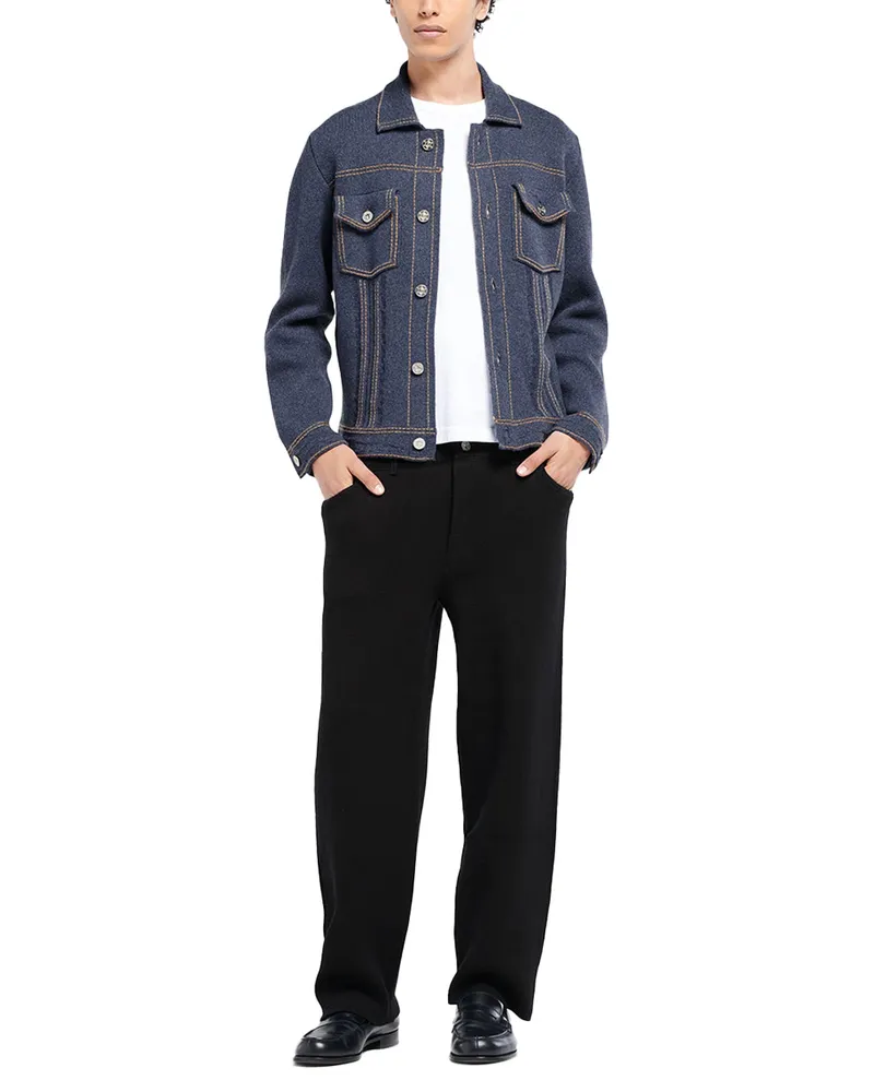 Barrie Denim Cashmere Cotton Blend Jacket — Blue Blue