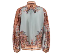 Women's Multicolor Silk Blouse