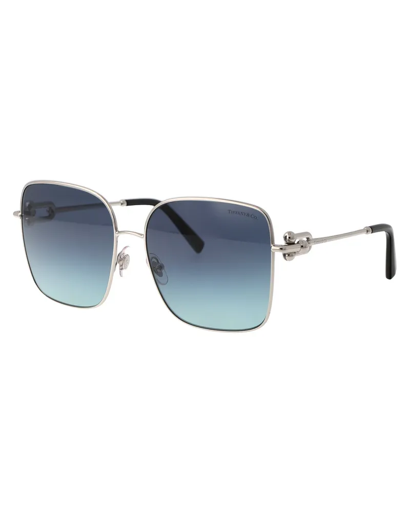Tiffany & Co. 0TF3094 Square Metal Frame Sunglasses — Silver Silver