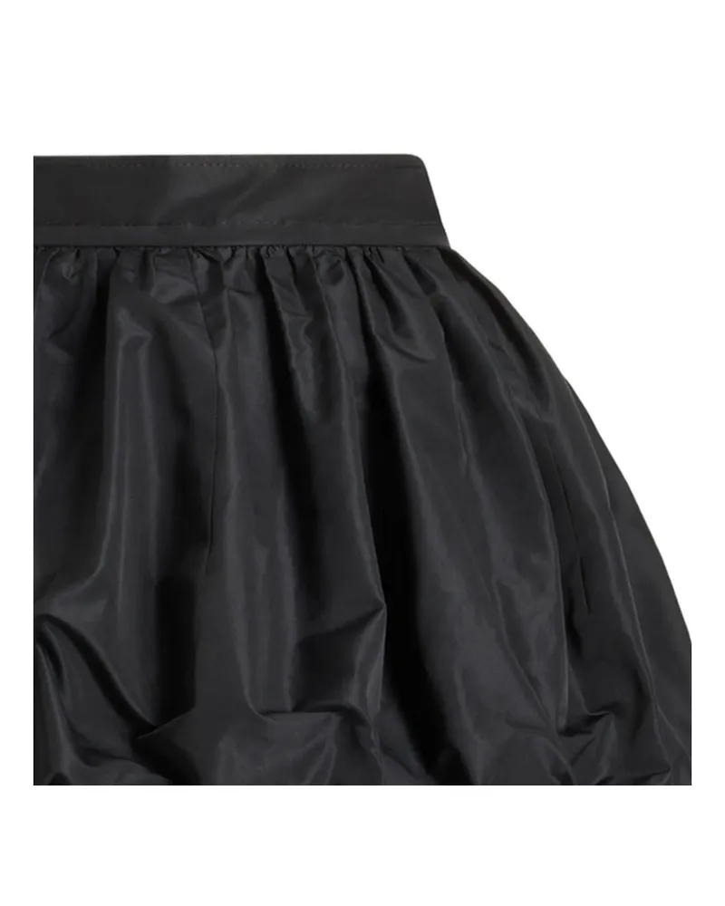 Patou Puffball Hem Pleated Skirt — Black Black