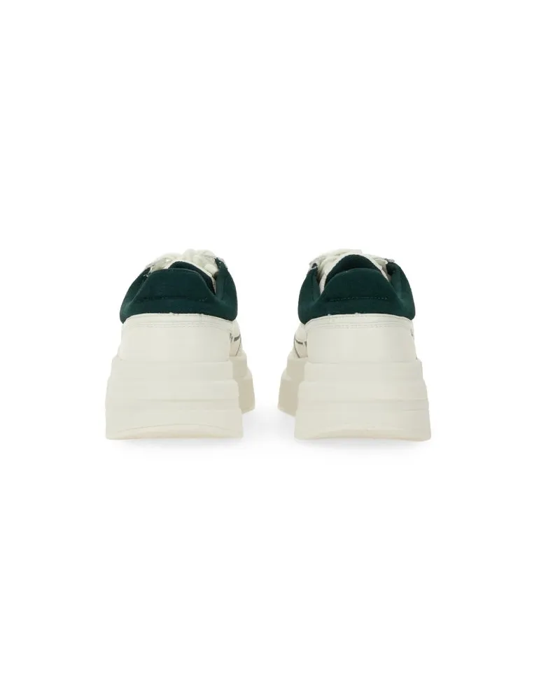 ash Calf Leather Sneaker — White White