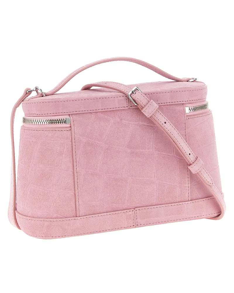 Jacquemus Le Petit Vanity Suede Top Handle Bag — Pink Pink