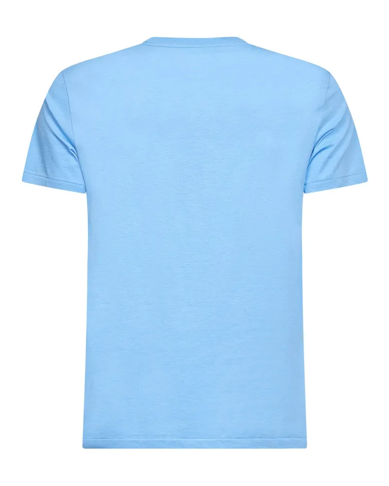Ralph Lauren Custom Slim-Fit Cotton T-Shirt — Blue Blue