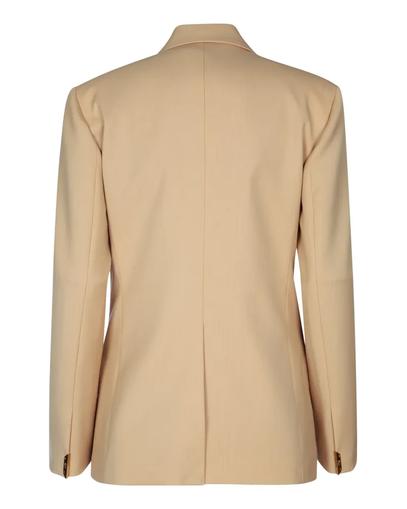 Elisabetta Franchi Women's Blazer Doppio Petto Cammello Plwv Giacche E Gilet Jacket Beige