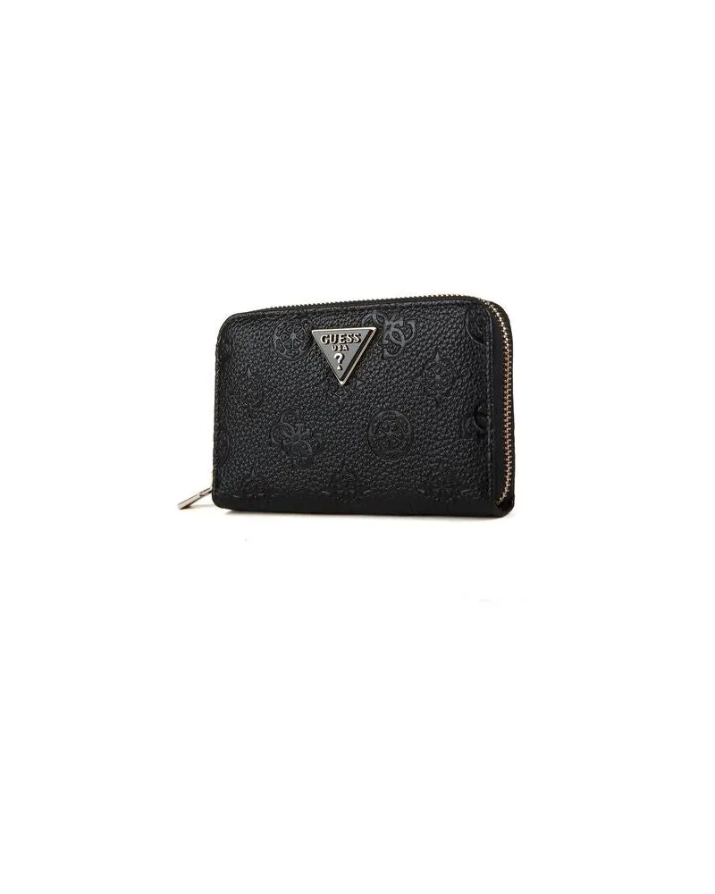 Guess Women's Wallet Black Logo Polyurethane Bags Black