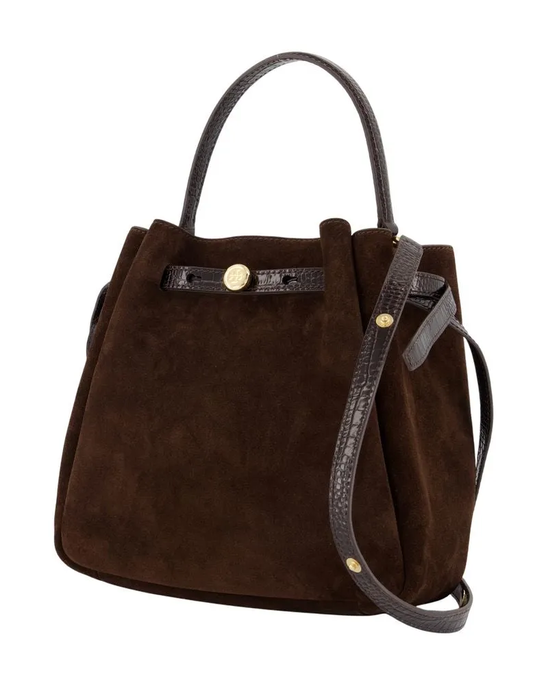 Tory Burch Women's Romy Crossbody -  Leather Brown Calfskin Bags Crossbodies Brown