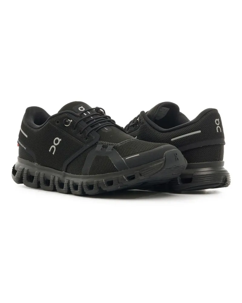 ON Men's Sneakers Cloud 6 Black Recycled Polyester Trainers Black
