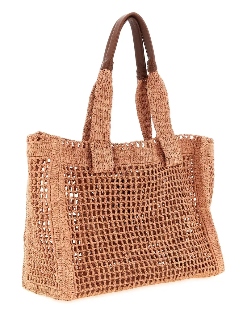 Chloé Crocheted Raffia Tote Bag — Tan Tan