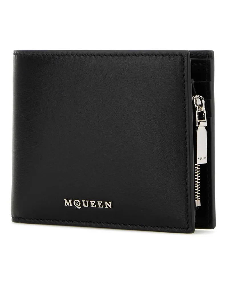 Alexander McQueen 8050671aats 1000 Blacksilver Portafogli Wallet Black