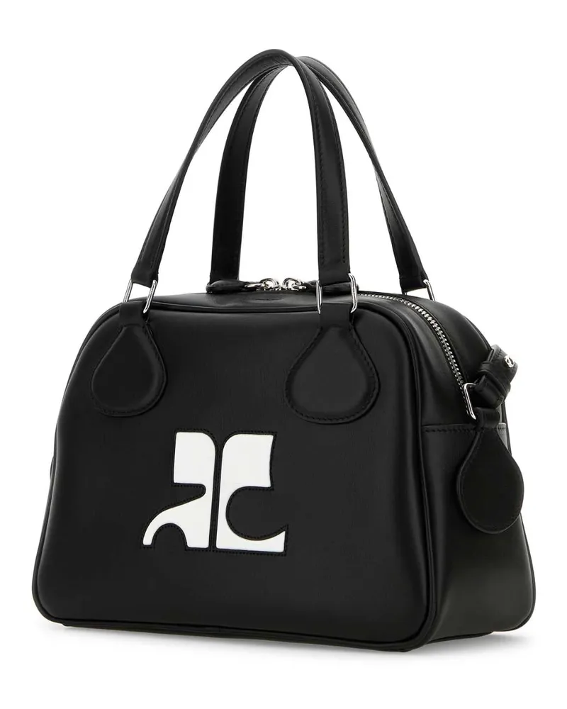 Courrèges Women's Black Leather Reedition Handbag Borse A Mano Black