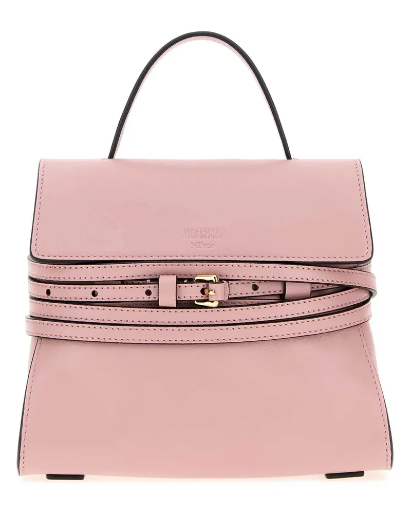 Moschino Nappa Leather Top Handle Bag — Pink Pink