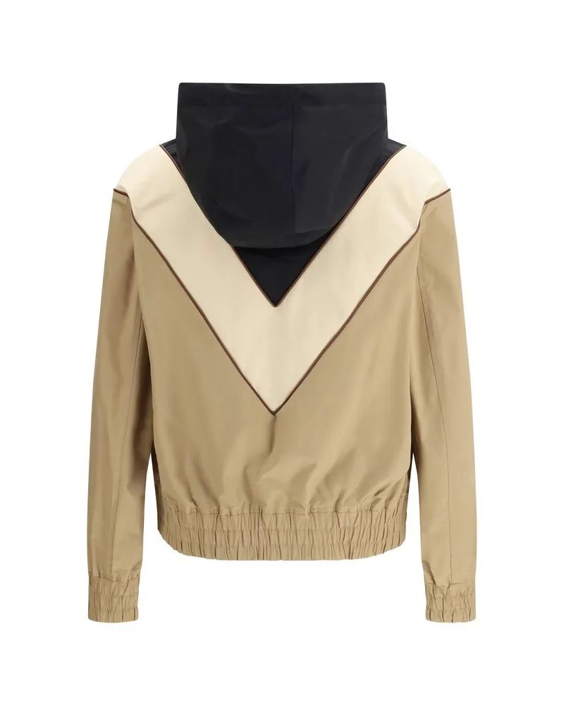 Valentino Garavani Men's Multicolor Polyester Shell Jacket Clothing Beige