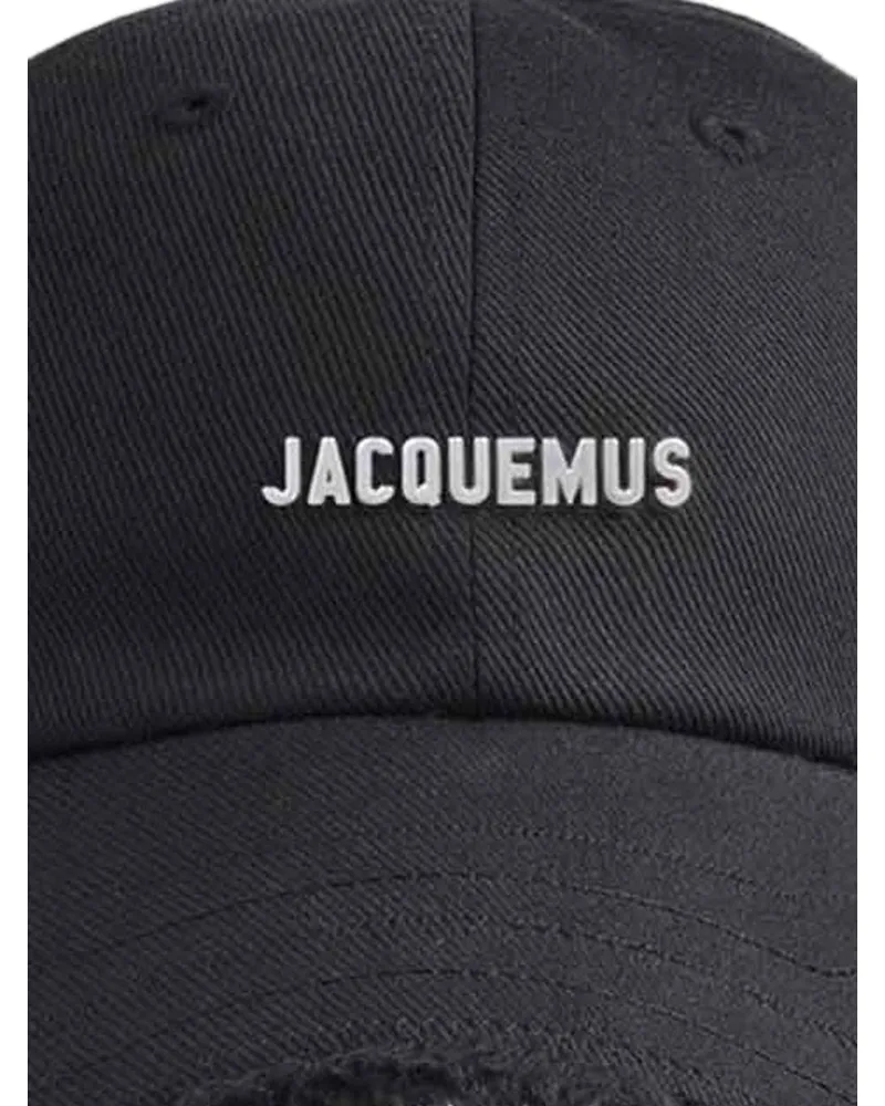 Jacquemus Logo-Embroidered Baseball Cap — Black Black