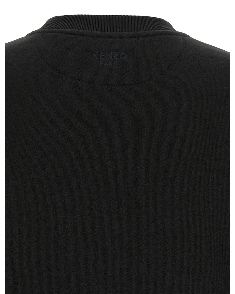 Kenzo Embroidered Logo Cotton Sweatshirt — Black Black