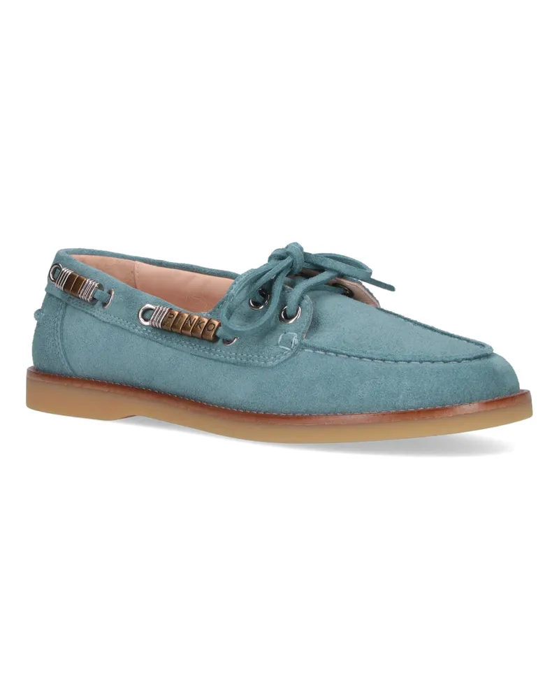 Pinko Women's Flat Shoes Blue Upper: Cow Leather Blue