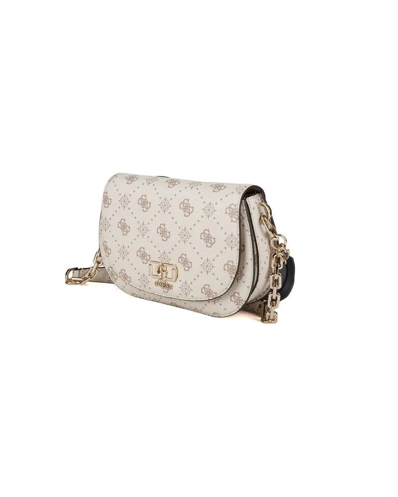 Guess Women's Shoulder Bag Vanilla Logo Polyurethane - Shoulder-Bags Beige
