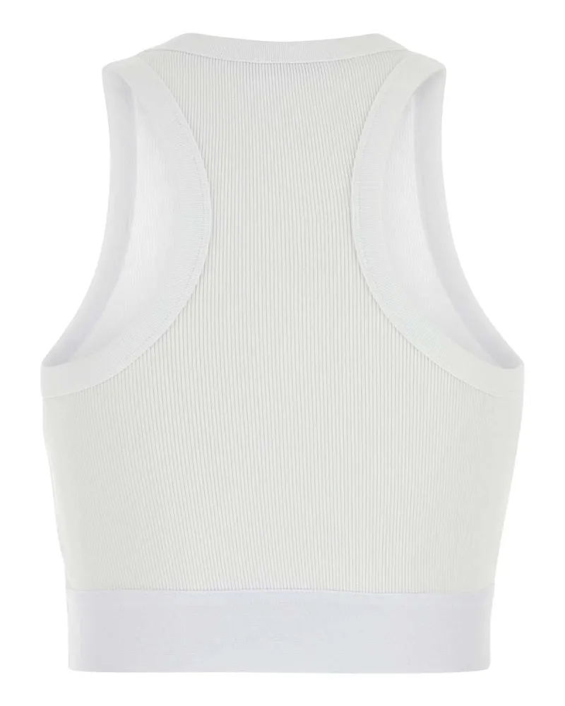 Givenchy Women's White Stretch Cotton Top Exterior: Elastane Maglie Sweater White