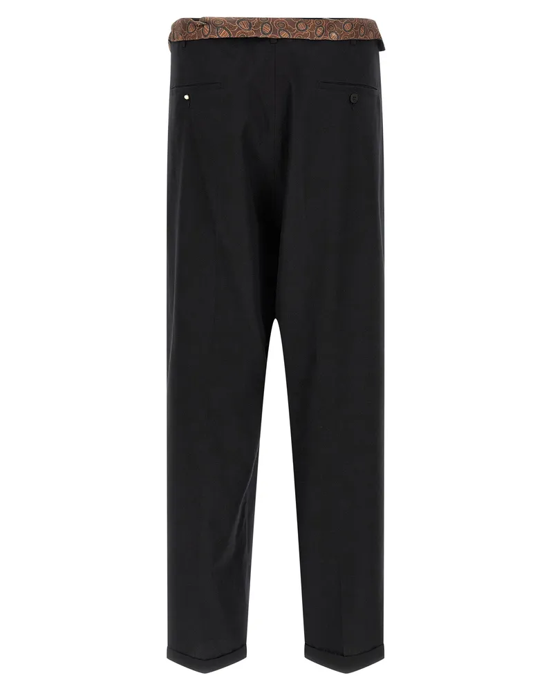 Magliano Light Cotton Wide-Leg Trousers — Black Black