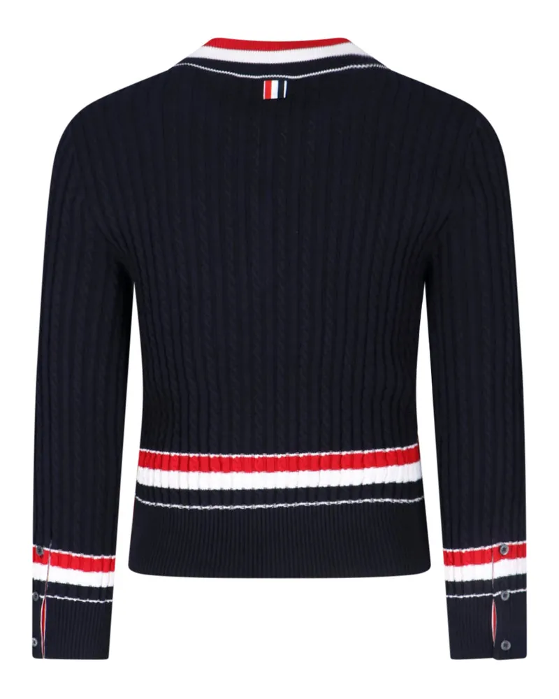 Thom Browne Men's Sweaters Blue Cotton Navy