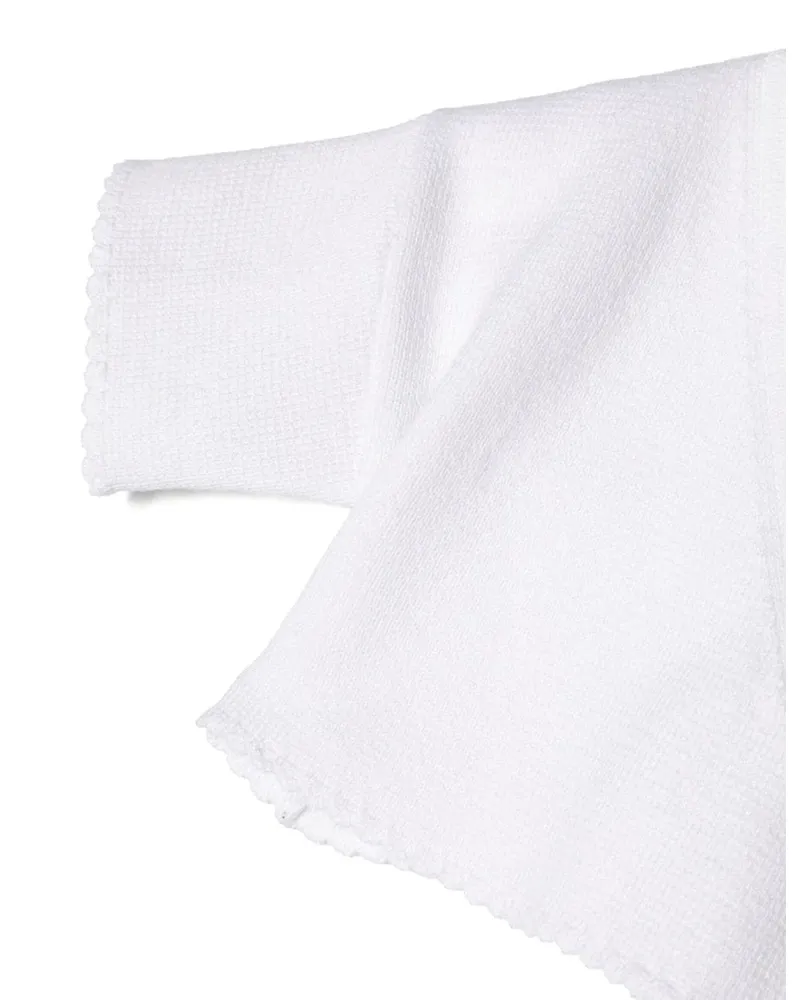 Il Gufo Short-Sleeve Cotton Cardigan — White White
