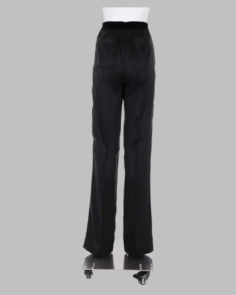 Tom Ford Silk Satin Trousers — Black Black