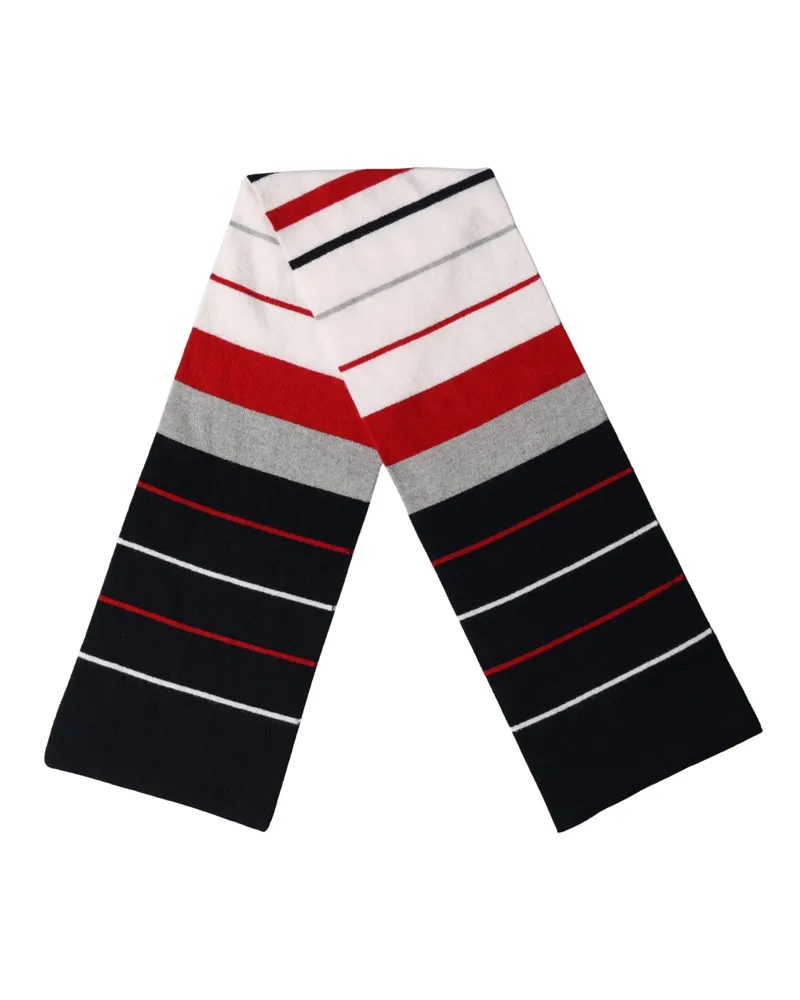 Dolce & Gabbana Women's Multicolor Stripes Shawl Neck Wrap 119cm X 20cm Scarf Virgin Wool Nylon Black