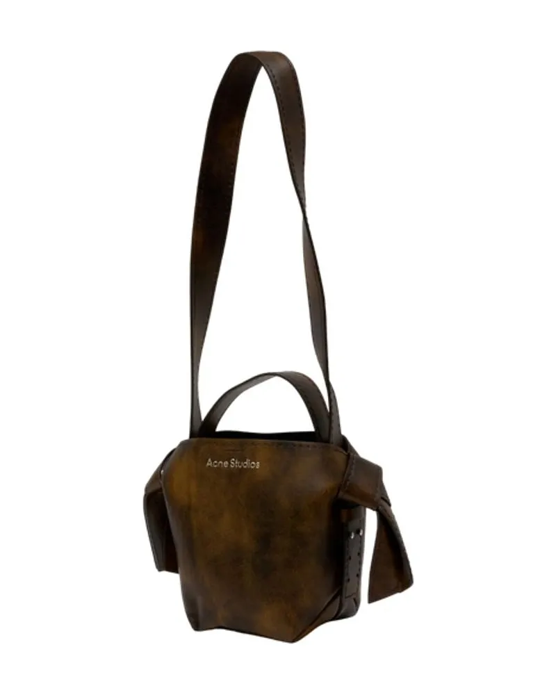Acne Studios Unisex Musubi Purse -  Leather Brown Yellow Calfskin Bags Totes-Shopping-Bags Brown