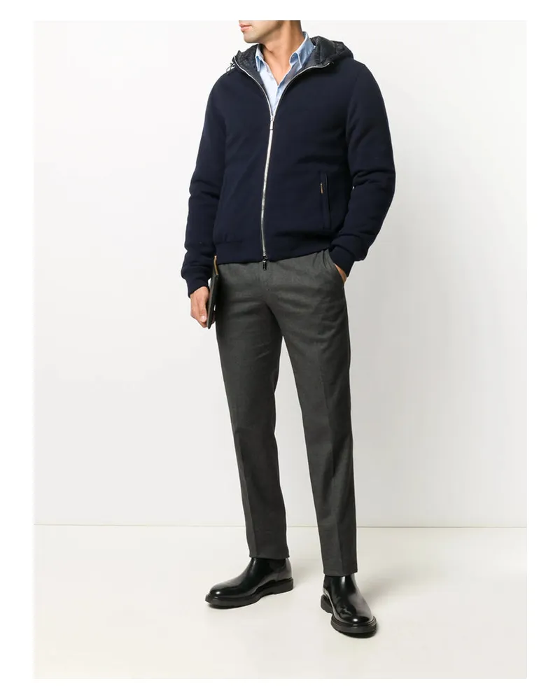 MOORER Brigno Bomber Jacket — Navy Navy