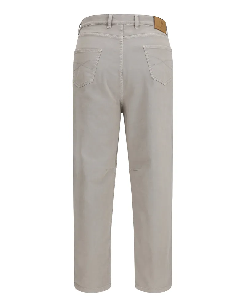 Brunello Cucinelli Men's Stretch Canvas Pants Brown Freddo Cotton; Elastane Trousers Brown